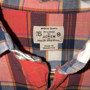 Men’s Small J. Crew Madras Button Up